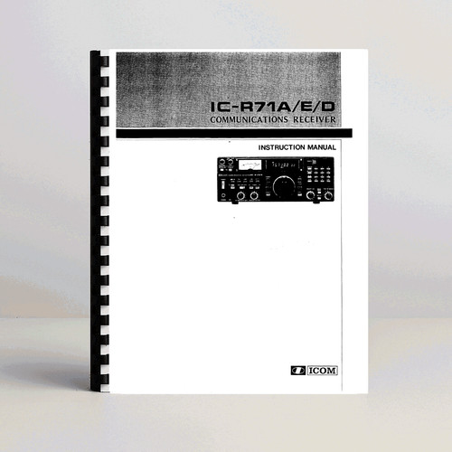 Icom r71a manuale - icom, ic-r71a